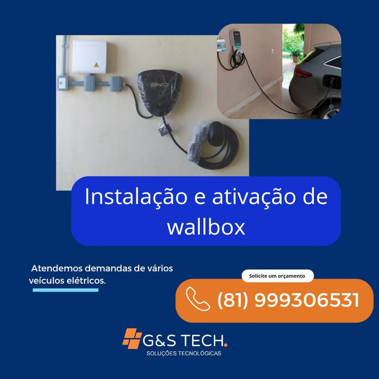 Instalação e ativação especializada de wallbox