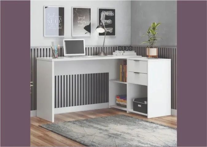 Escrivaninha com Manual em L