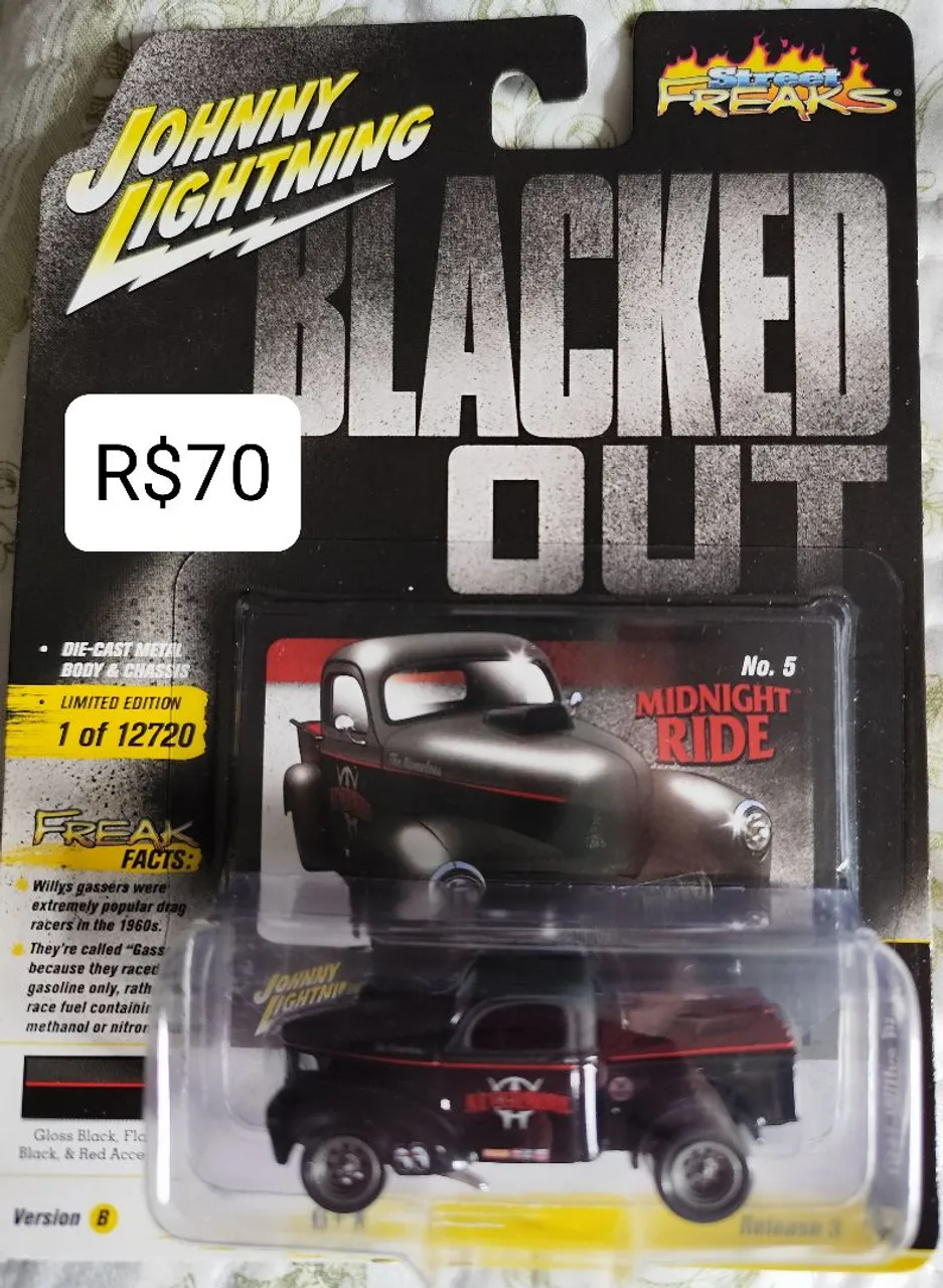 Carro Johnny Lightning Blacked Out Midnight Ride