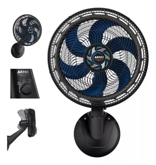 ESTADO DE NOVO - Ventilador de parede Arno Xtreme Force Breeze 40cm 127V, preto (perfeito) - Foto 4