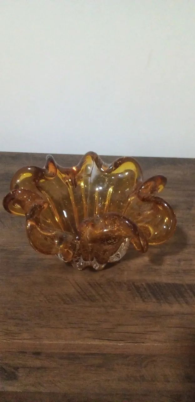 Centrinho de Mesa Murano Âmbar 20 cm - Foto 2