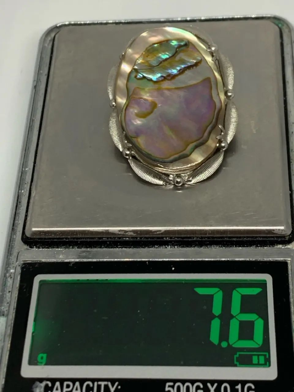 Vintage broche de concha de abalone - Foto 4