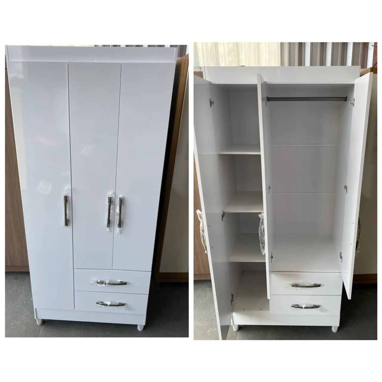 Guarda roupa 3 portas branco - entrego 