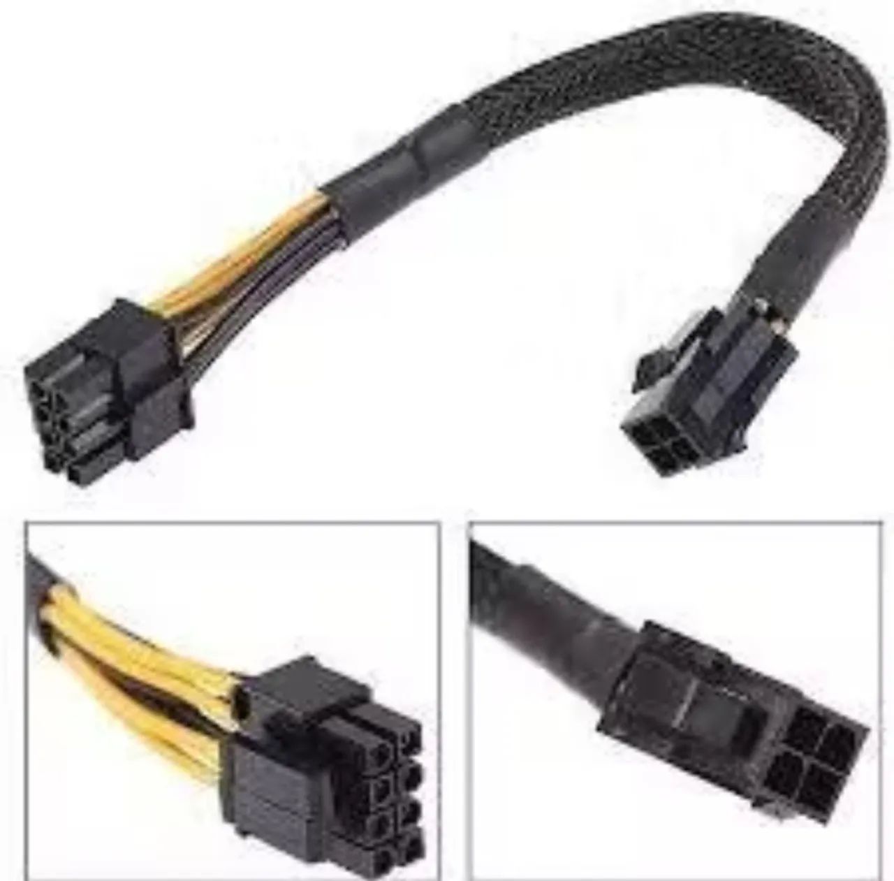 Cabo Adaptador alimentação Processador 4 x 8 Pinos Novo 