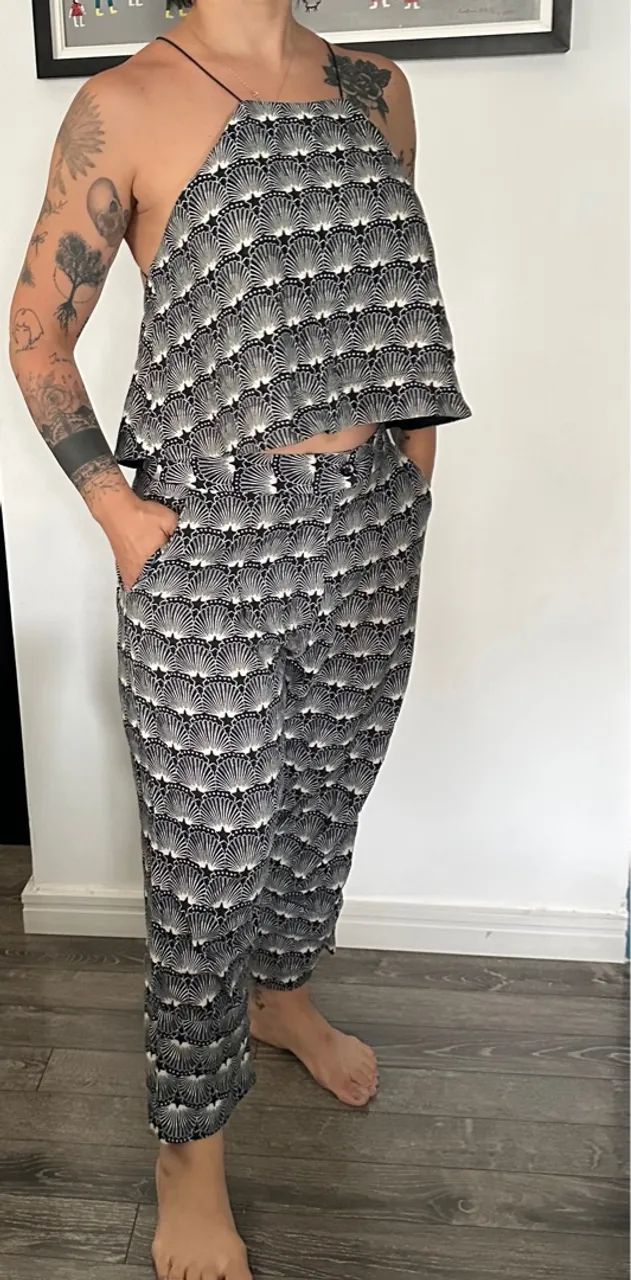 Conjunto cropped e calça Farm