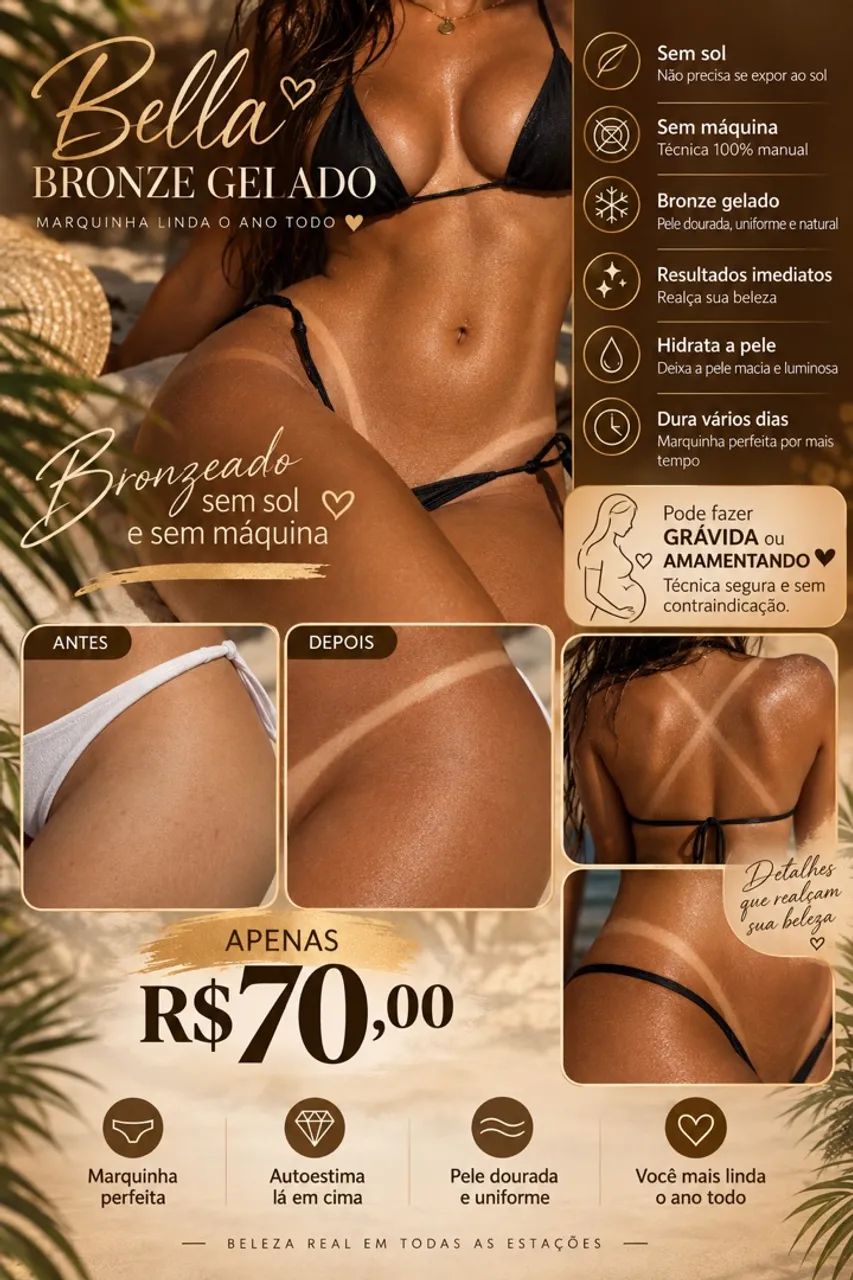 Bronze sem sol e sem máquina 