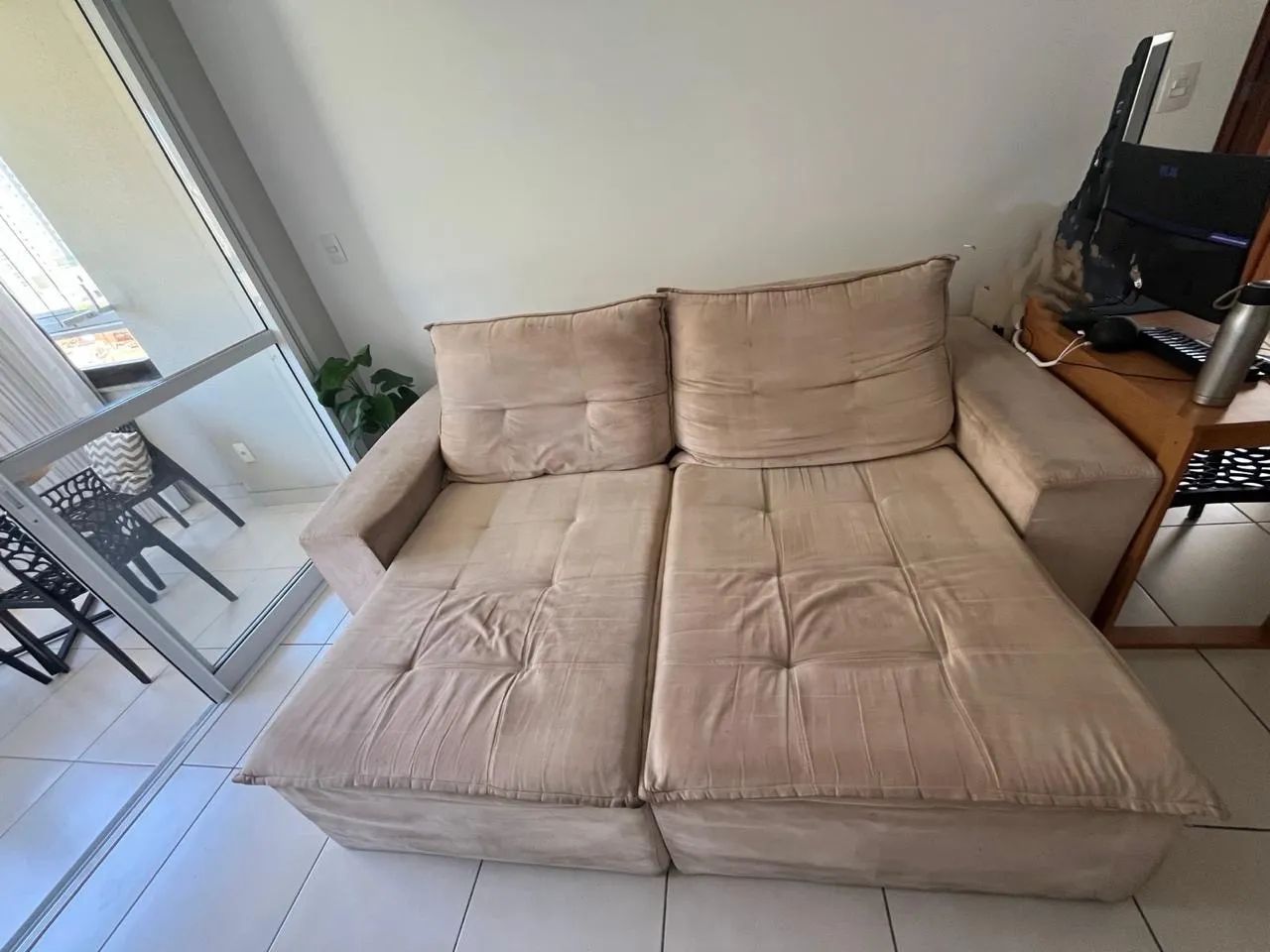 Vendo sofá retrátil reclinável grande usado - Foto 2