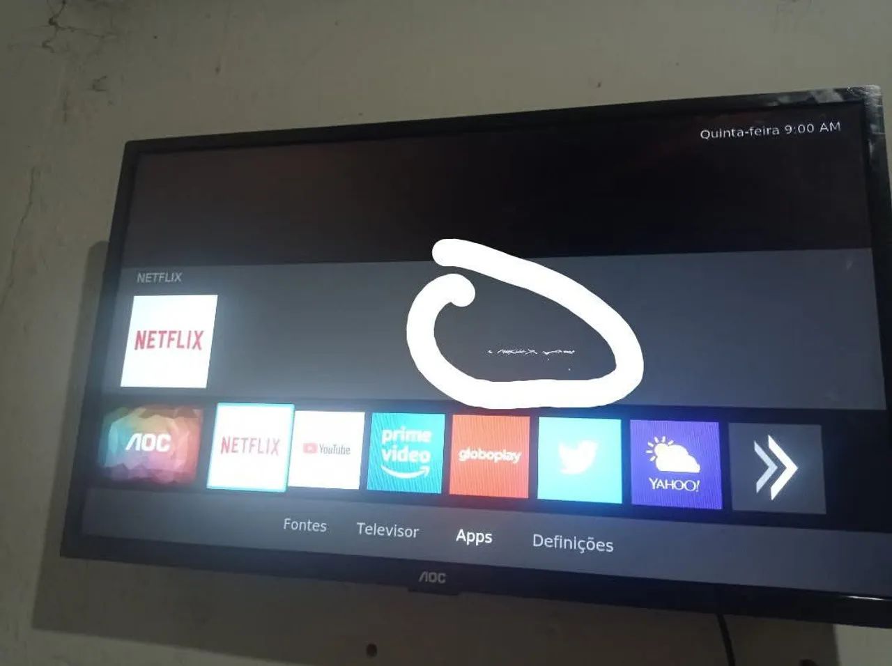 Smart TV AOC 32 com detalhe  - Foto 3