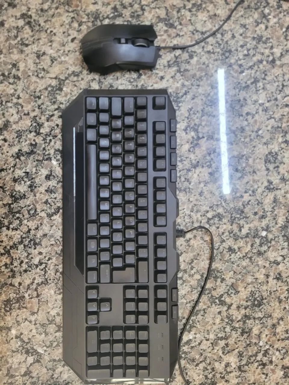 Kit teclado e Mouse Cooler Master Devastator led azul semi mecânico preto usb - Foto 2