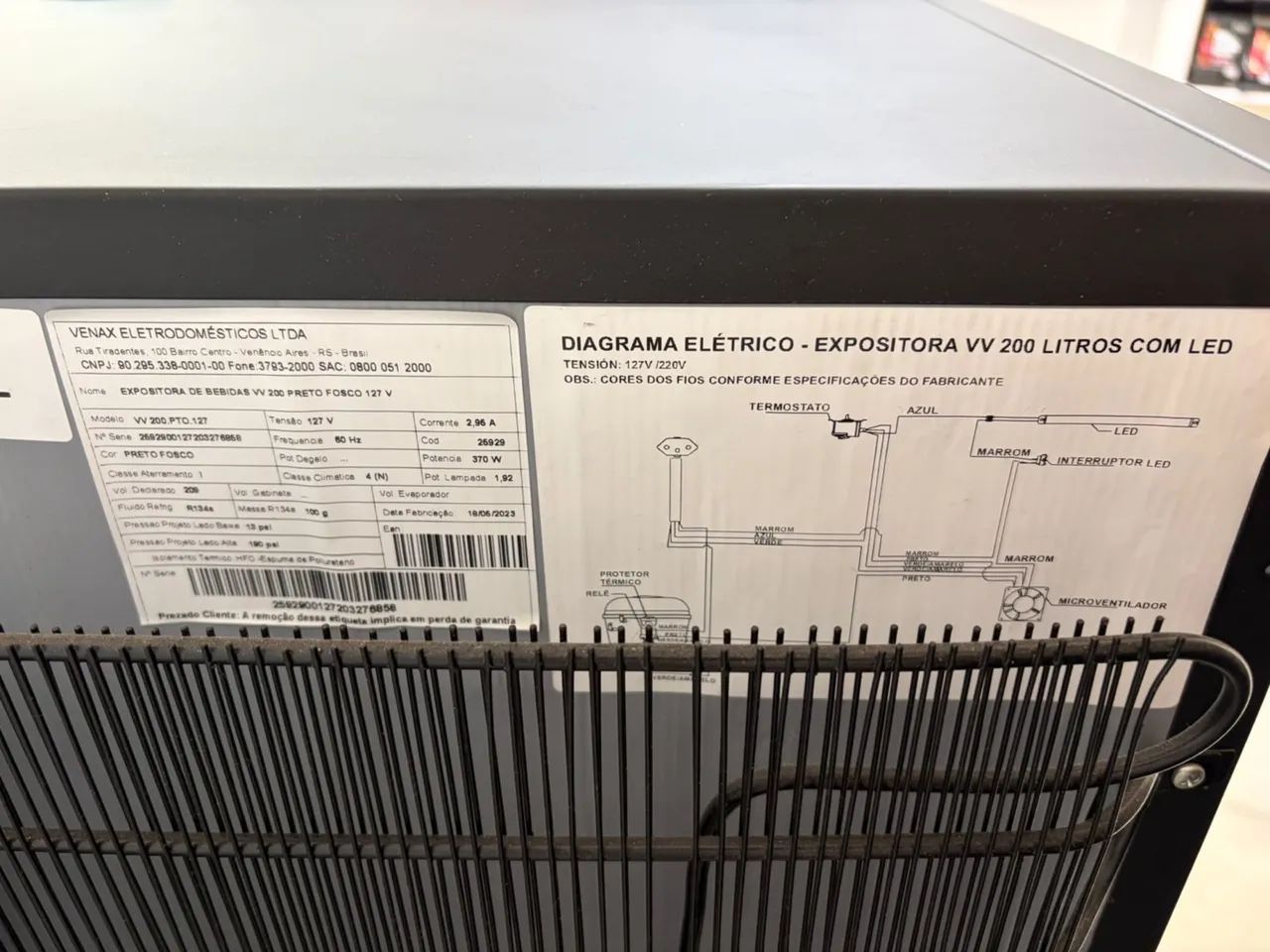 Expositora de refrigerador vertical 209L Venax - Foto 4