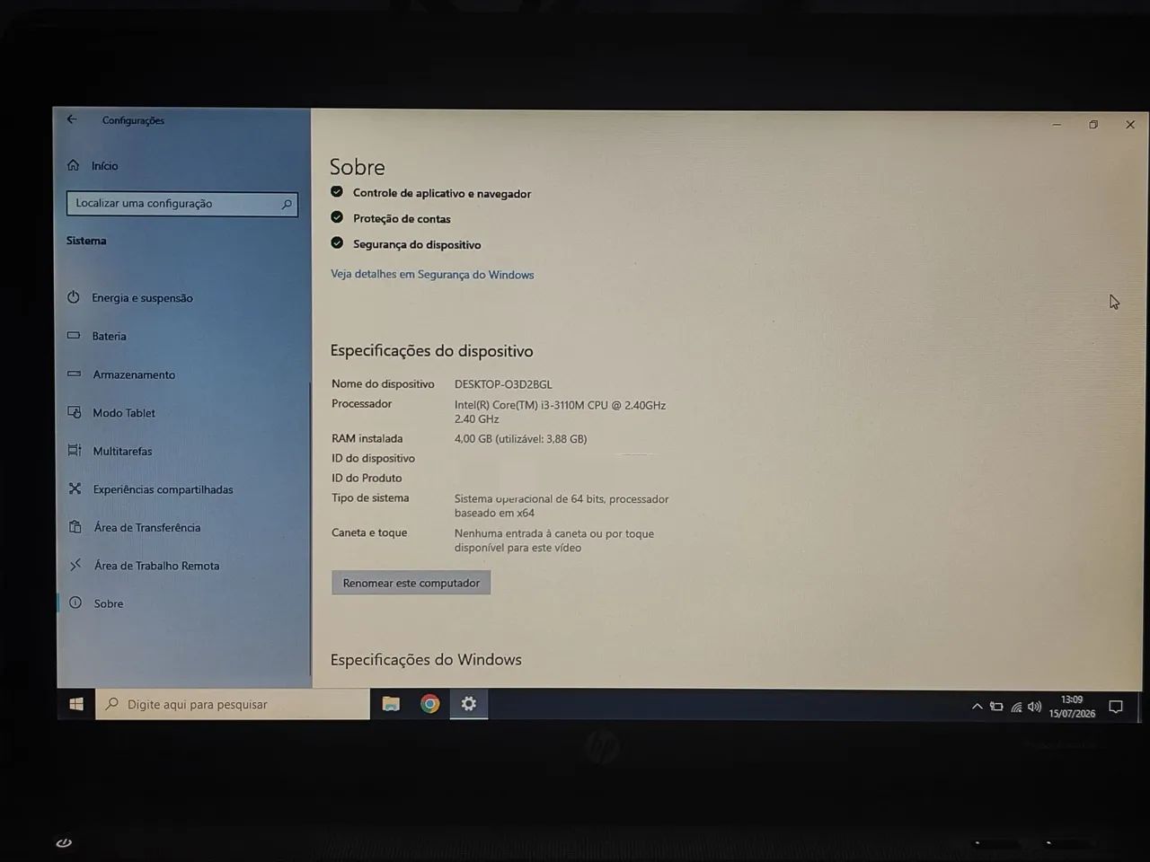 Notebook HP 3110M 4GB 250GB-HD  - Foto 2