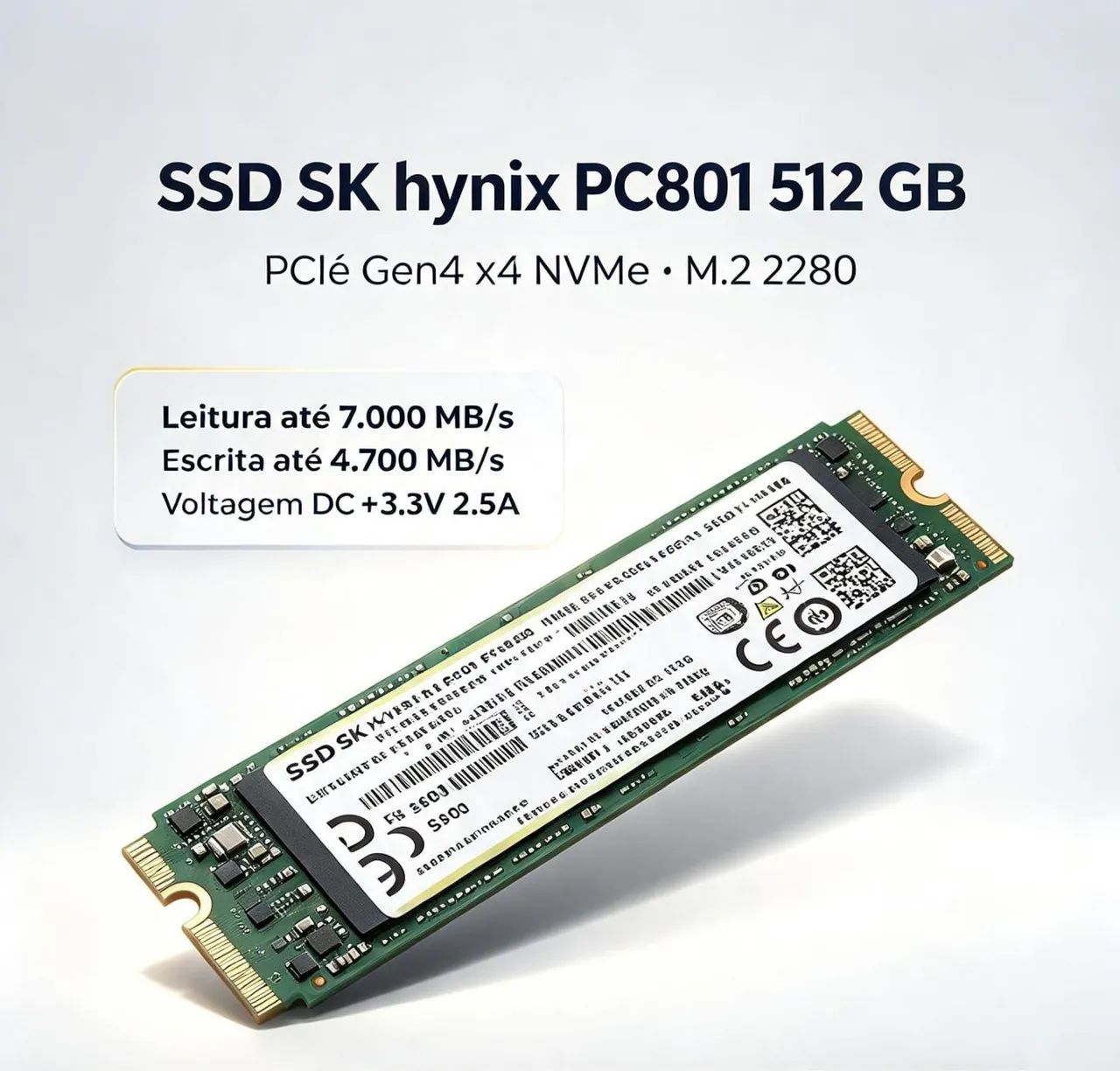 SSD M.2 - SK HYNIX 512GB - Armazenamento - Centro, Linhares