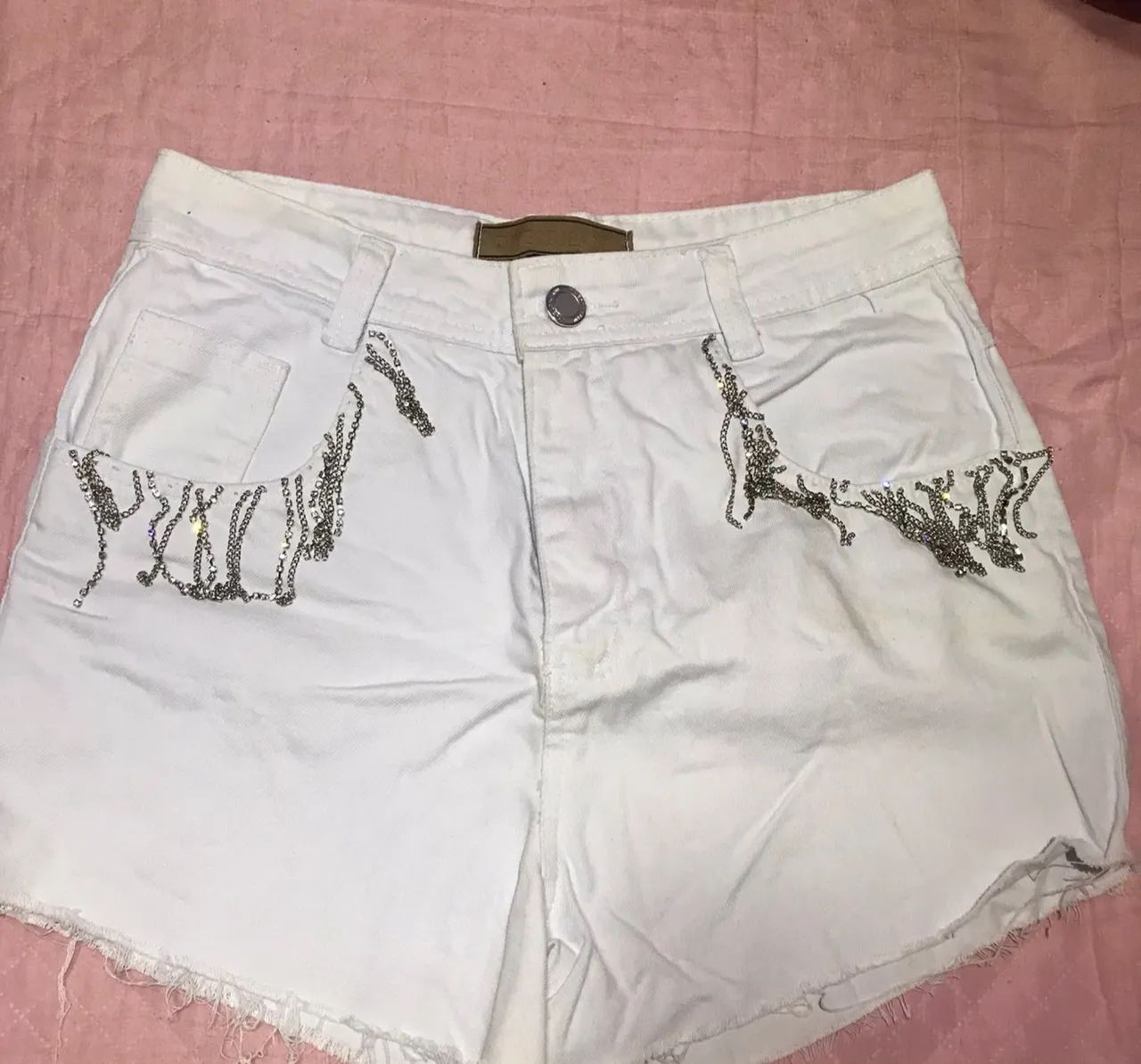 Short jeans branco 