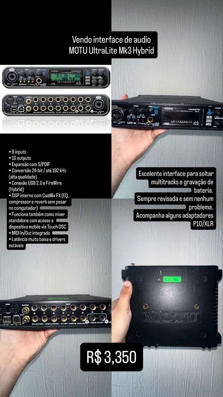 Interface de Audio MOTU UltraLite Mk3 hybrid - Foto 5