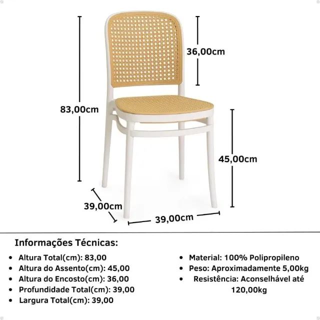 Cadeira Amis Simulha Palha - QUEDA DE PREÇO - Foto 4