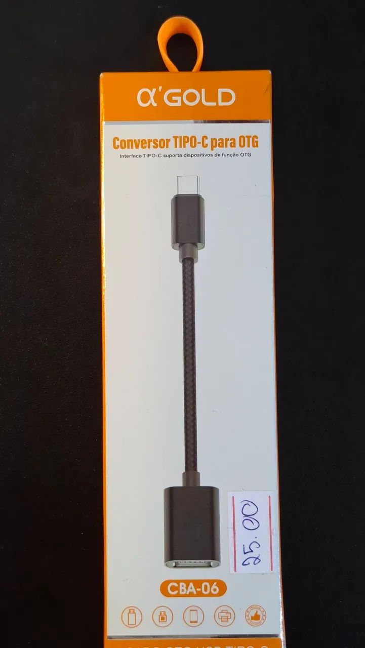 Adaptador OTG Tipo-C para USB ?Gold CBA-06 - Pendrive, Mouse e Teclado - Foto 5