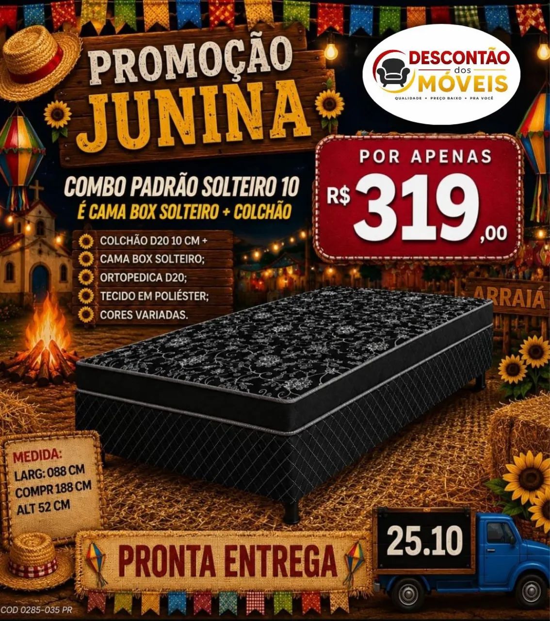 Cama Box Solteiro 