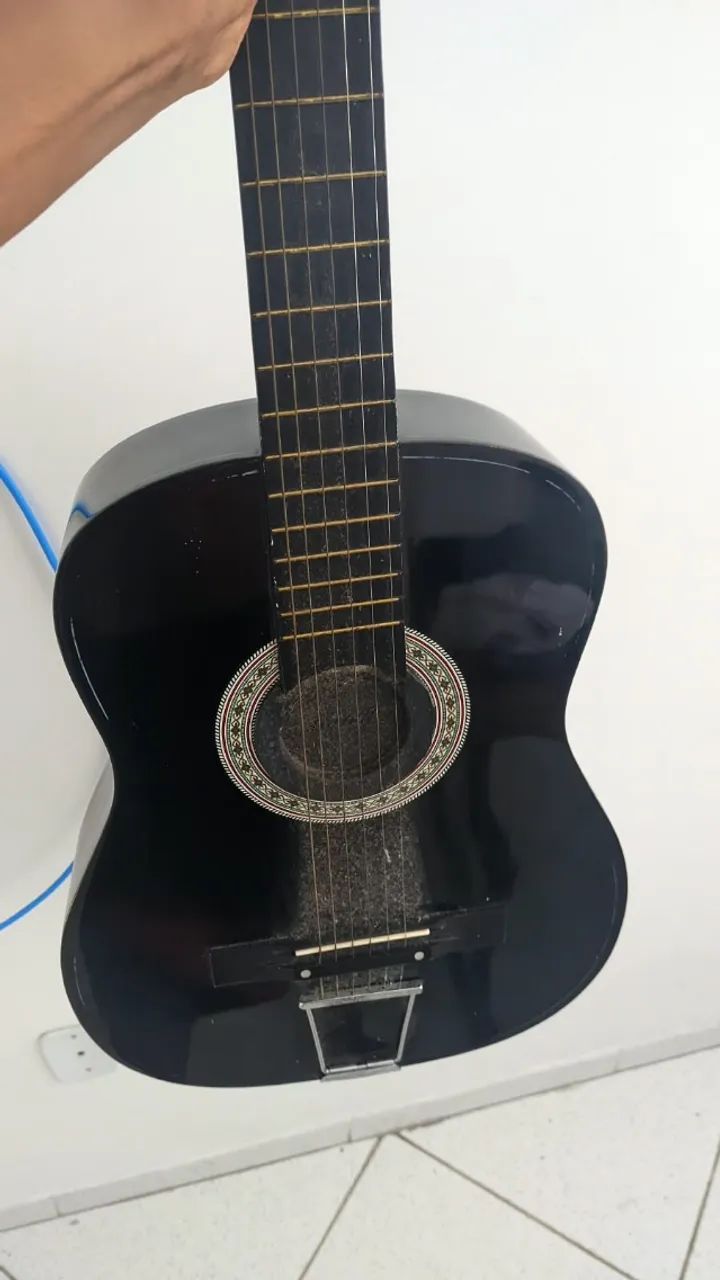 Violão  preto usado  - Foto 4