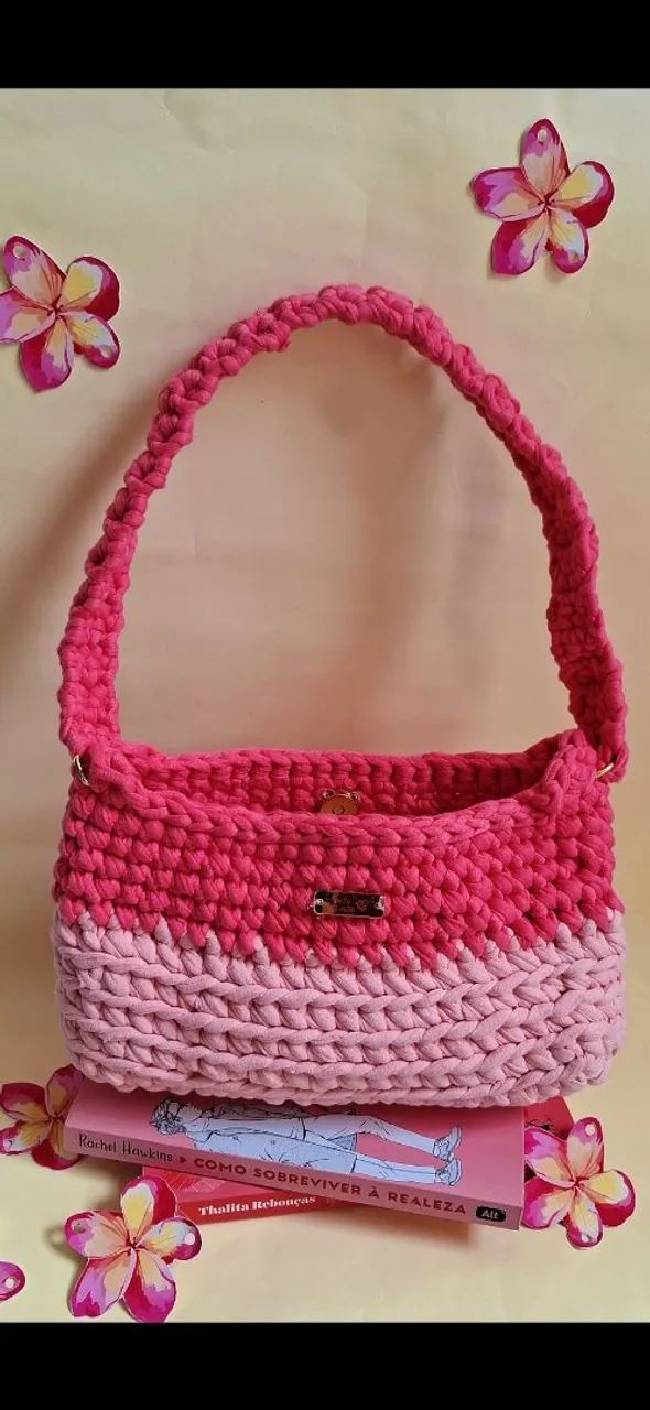 Bolsas de crochê de malha  - Foto 2