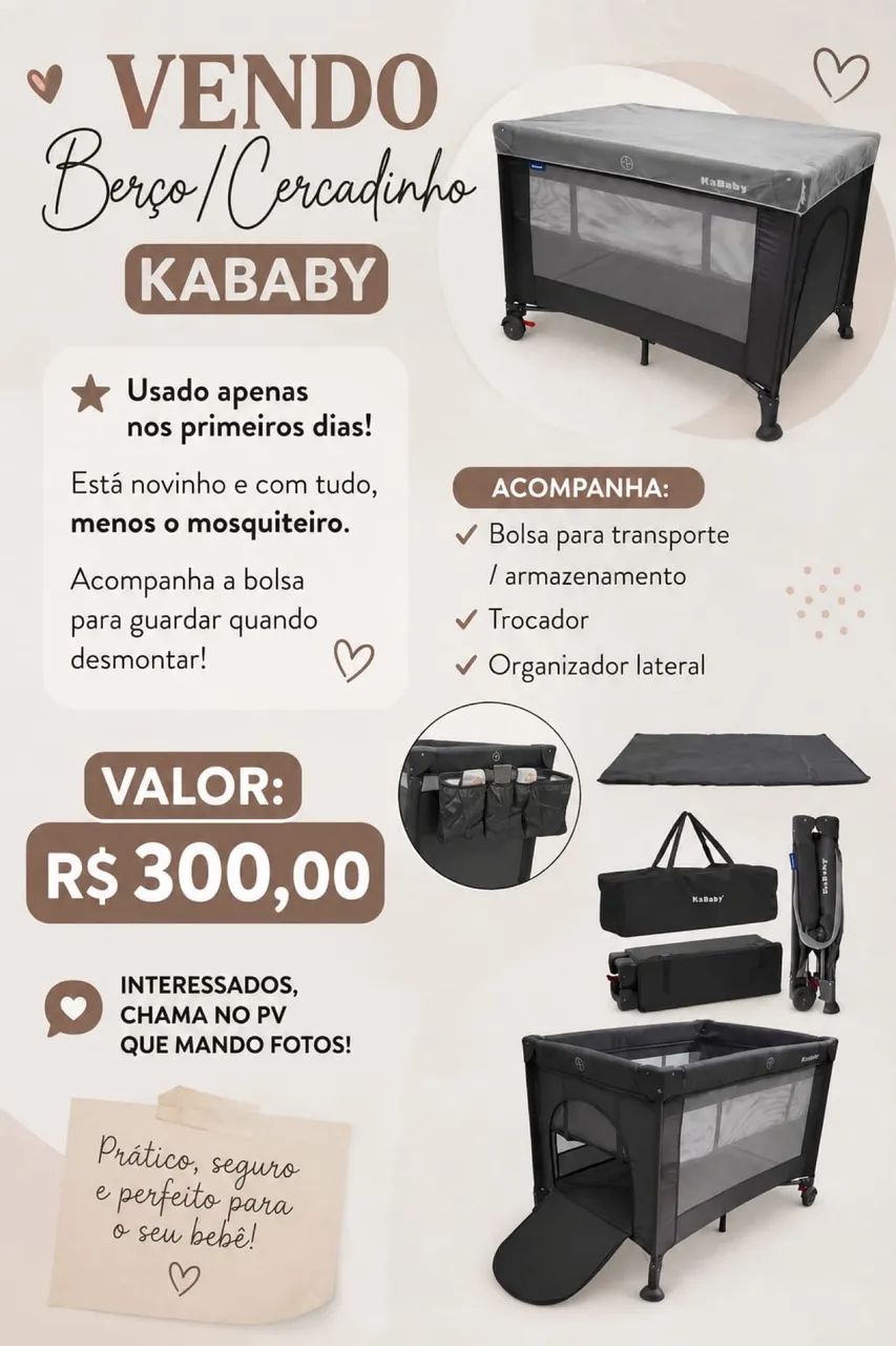 Berço/cercadinho Kababy 