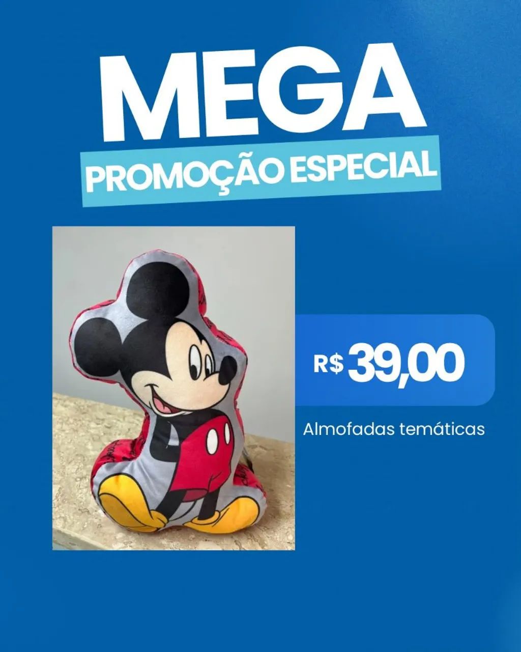Almofadas Temáticas Mickey e Minnie