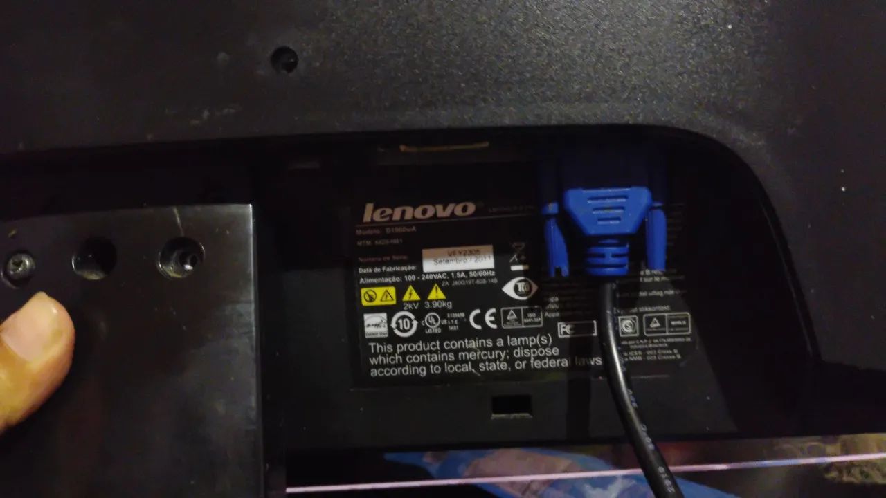 Monitor Lenovo 18,5 polegadas - Foto 4