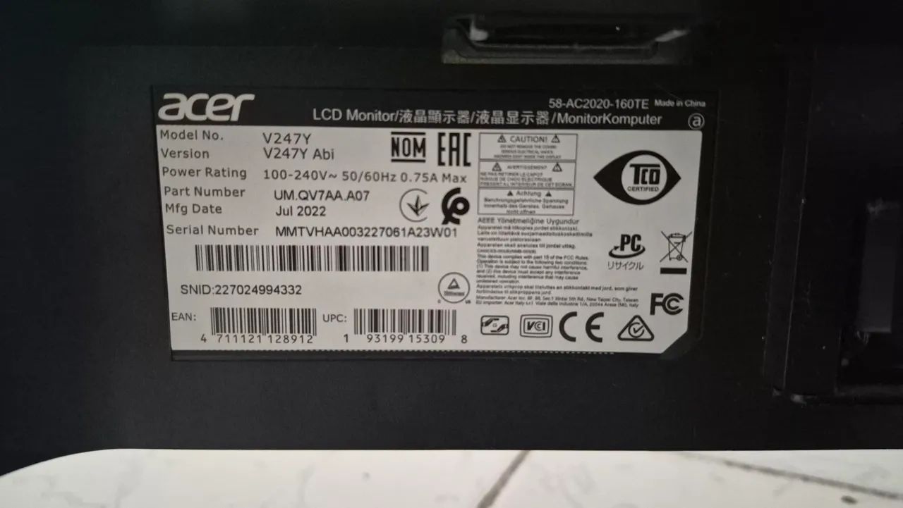 Monitor Acer v247y ABI - Foto 5