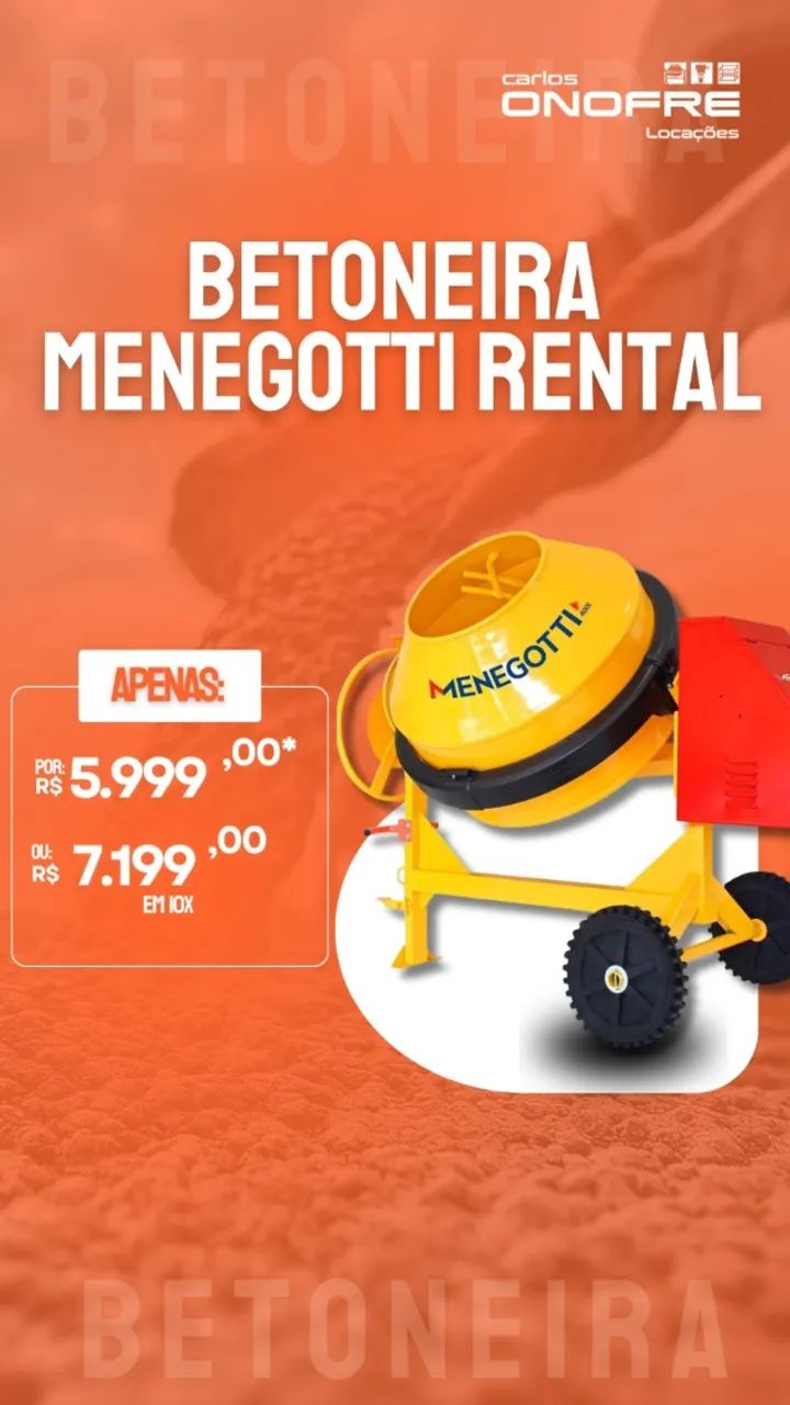 BETONEIRA MENEGOTTI RENTAL 