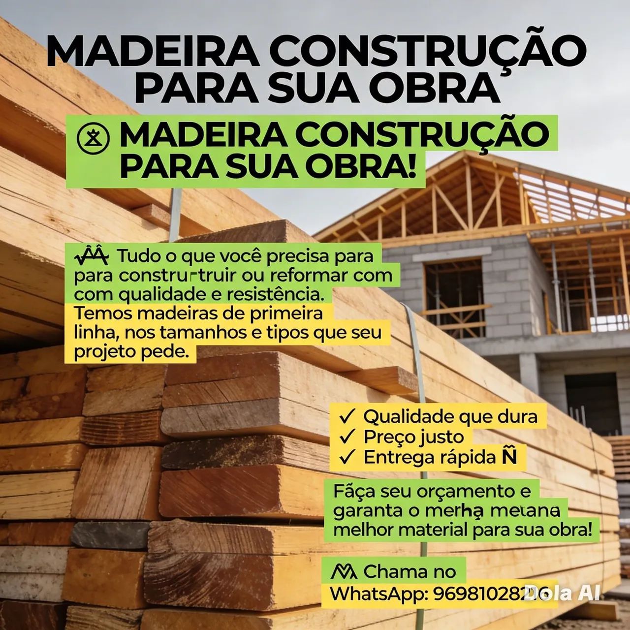 Madeira bruta beneficiada 