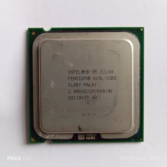 Processador antigo Intel Pentium Dual-Core 2 Ghz/1 Mb / 800 Mhz E2180 775