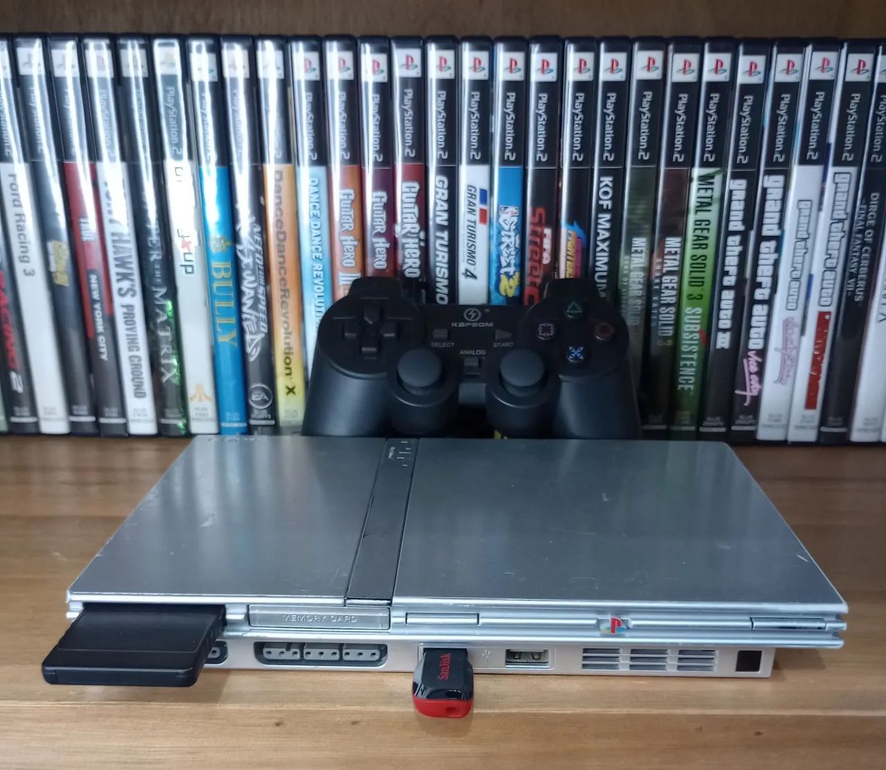 Playstation 2 Slim Prata