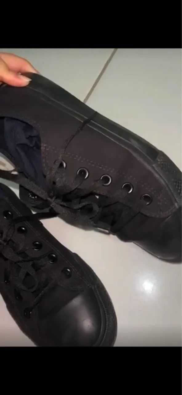 all star cano baixo all black  - Foto 3