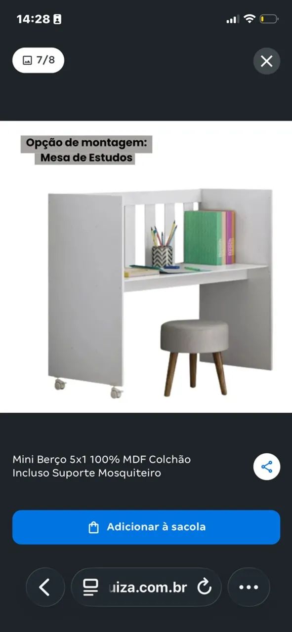 Mini berço em mdf  - Foto 4