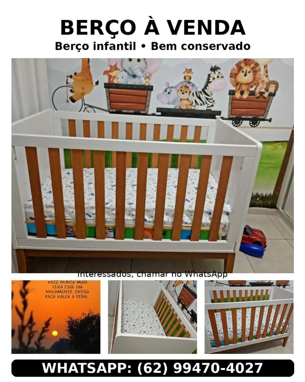 Vendo berço e colchão  - Foto 4