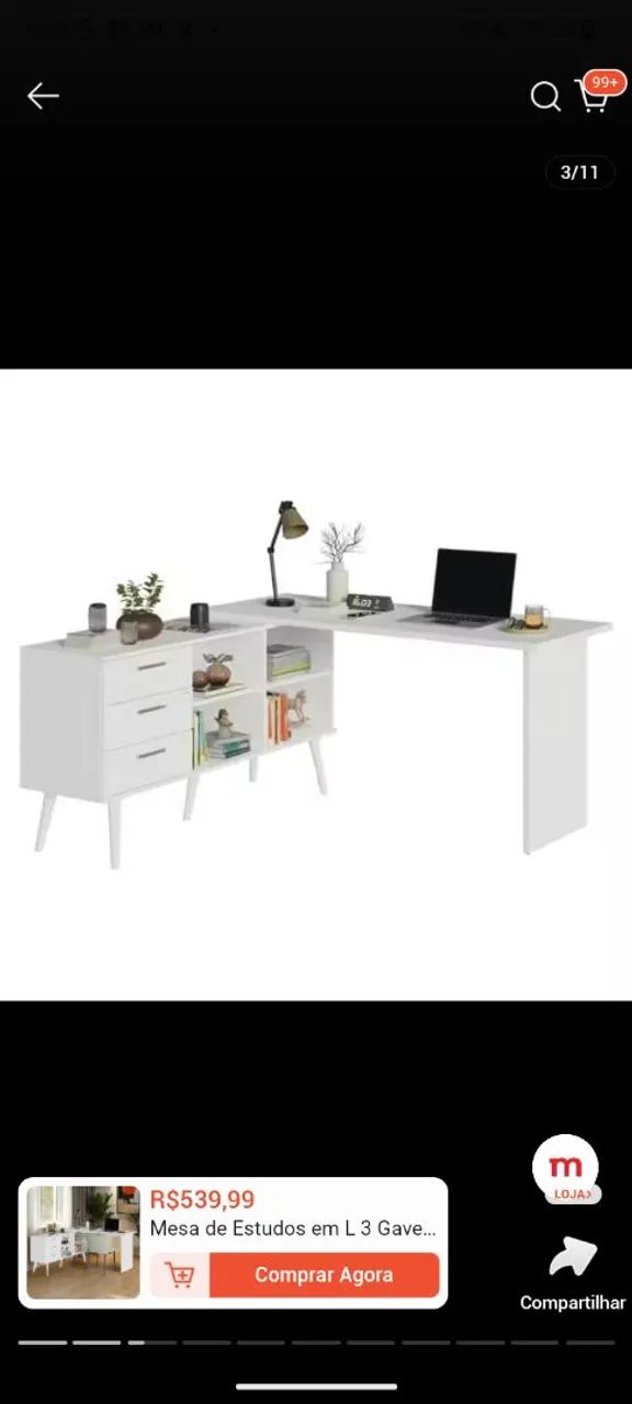 Mesa em MDF nova na caixa 