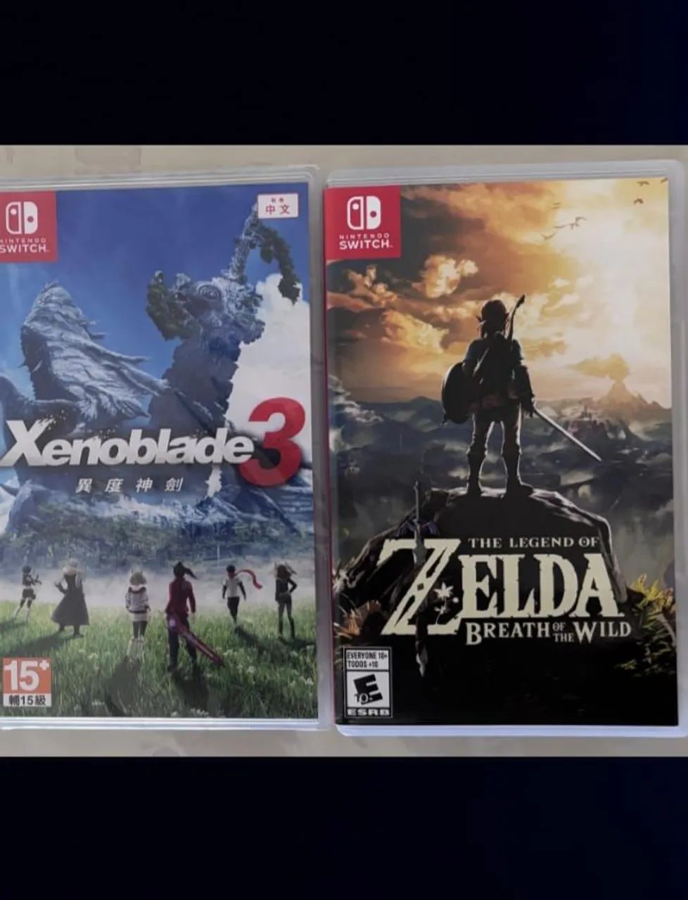 Zelda Breath of the wild e xenoblade chronicles 3 capa asiática