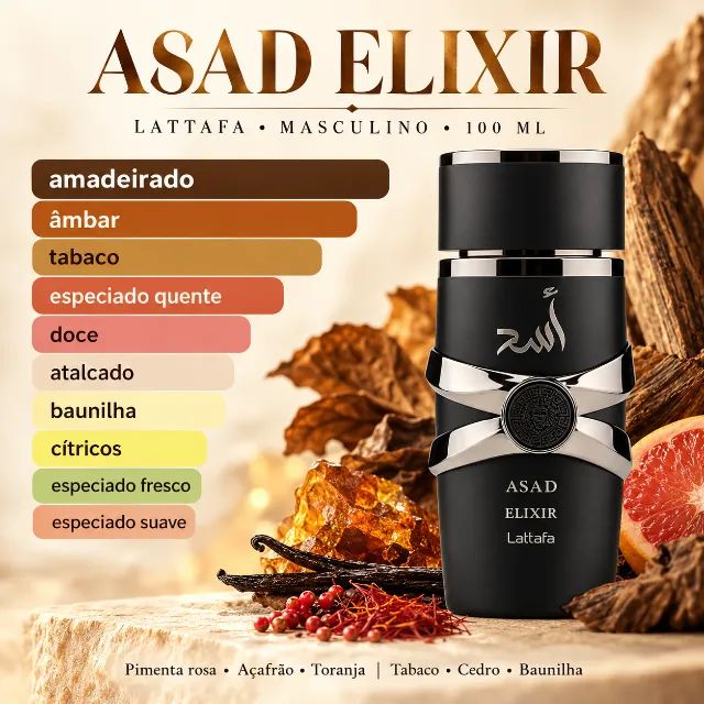 Asad Elixir Lattafa 100ml - Original - Foto 4