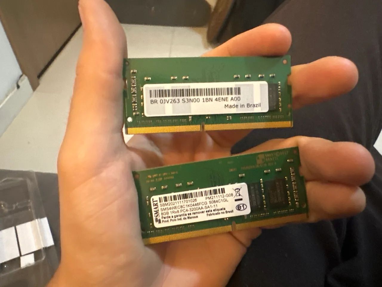 Kit Memória RAM DDR4 16GB (2×8GB) para Notebook - Funcionando