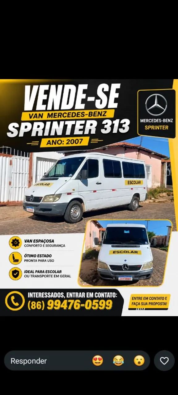 Mercedes-Benz Sprinter Sprinter 313 Chassi 2.2 129cv Diesel 2007