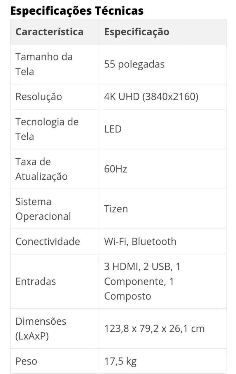 Tv Sansung UHD 4K Smart 55 polegadas  - Foto 4