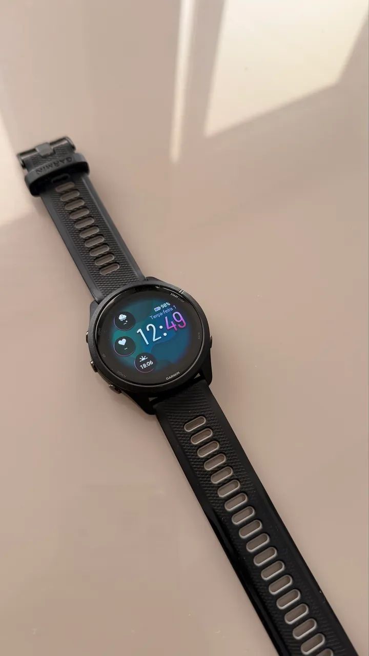 Relógio Smartwatch Garmin Forerunner 265 Preto - Foto 4