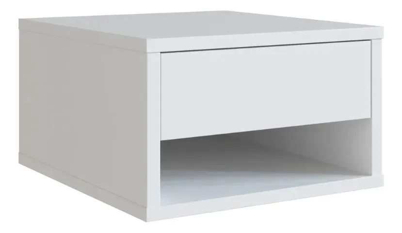 Mesa De Cabeceira Suspensa 30 Cm B87 Novam Branco - Foto 2