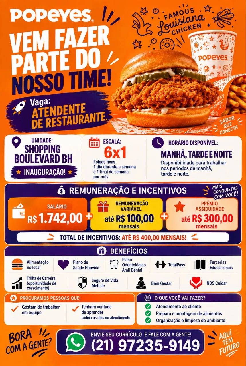 Vaga Atendente 