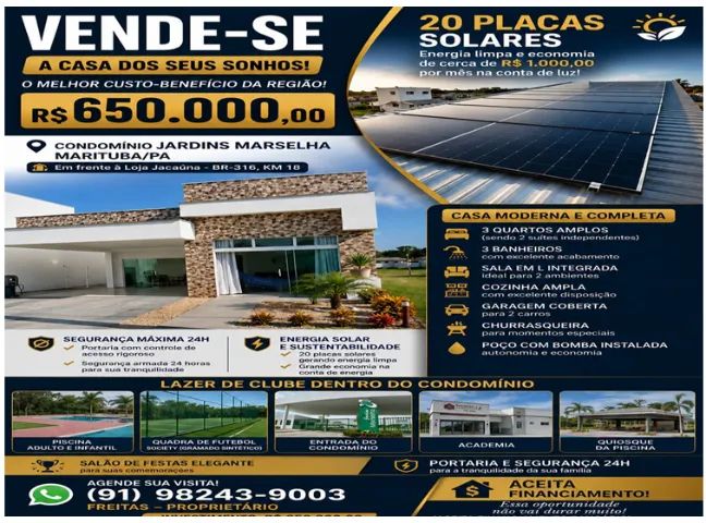 JARDINS MARSELHA - VENDA CASA