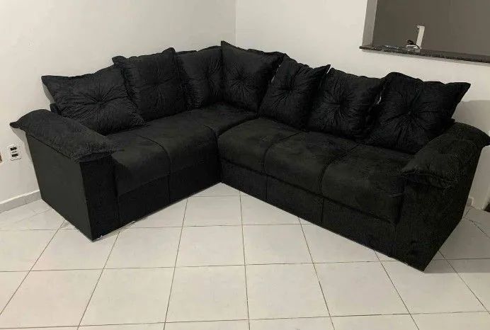 QUEIMA DE ESTOQUE SOFÁ DE CANTO ALMOFADÃO PAGAMENTO NA ENTREGA. - Foto 4