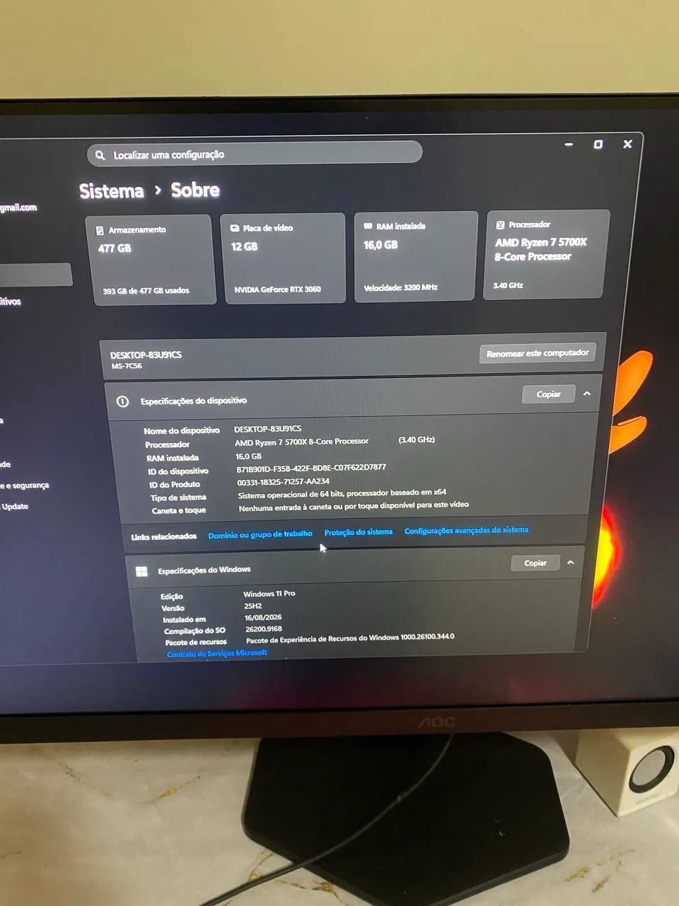 Pc gamer ryzen 7 5700x - Foto 3