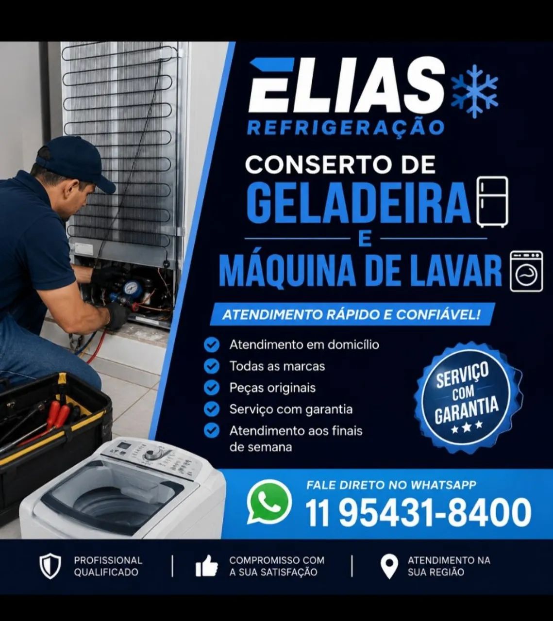Geladeira e máquina de lavar 