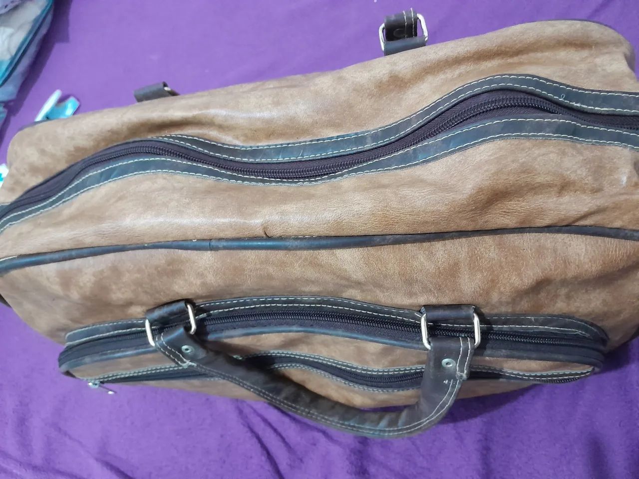 Bolsa de viagem grande - marrom  - Foto 2