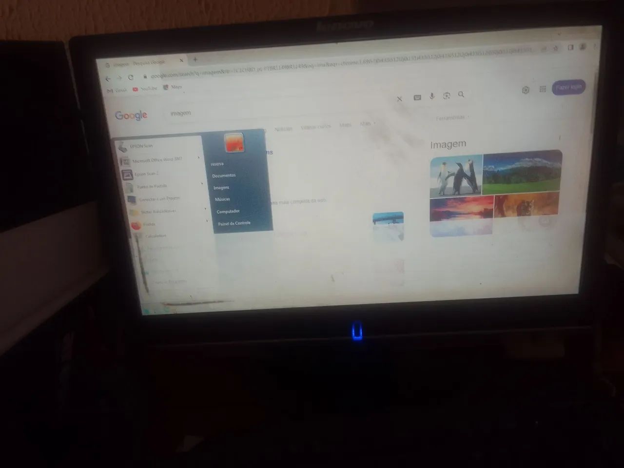 Monitor Lenovo 20 polegadas com manchas funcionando  - Foto 3