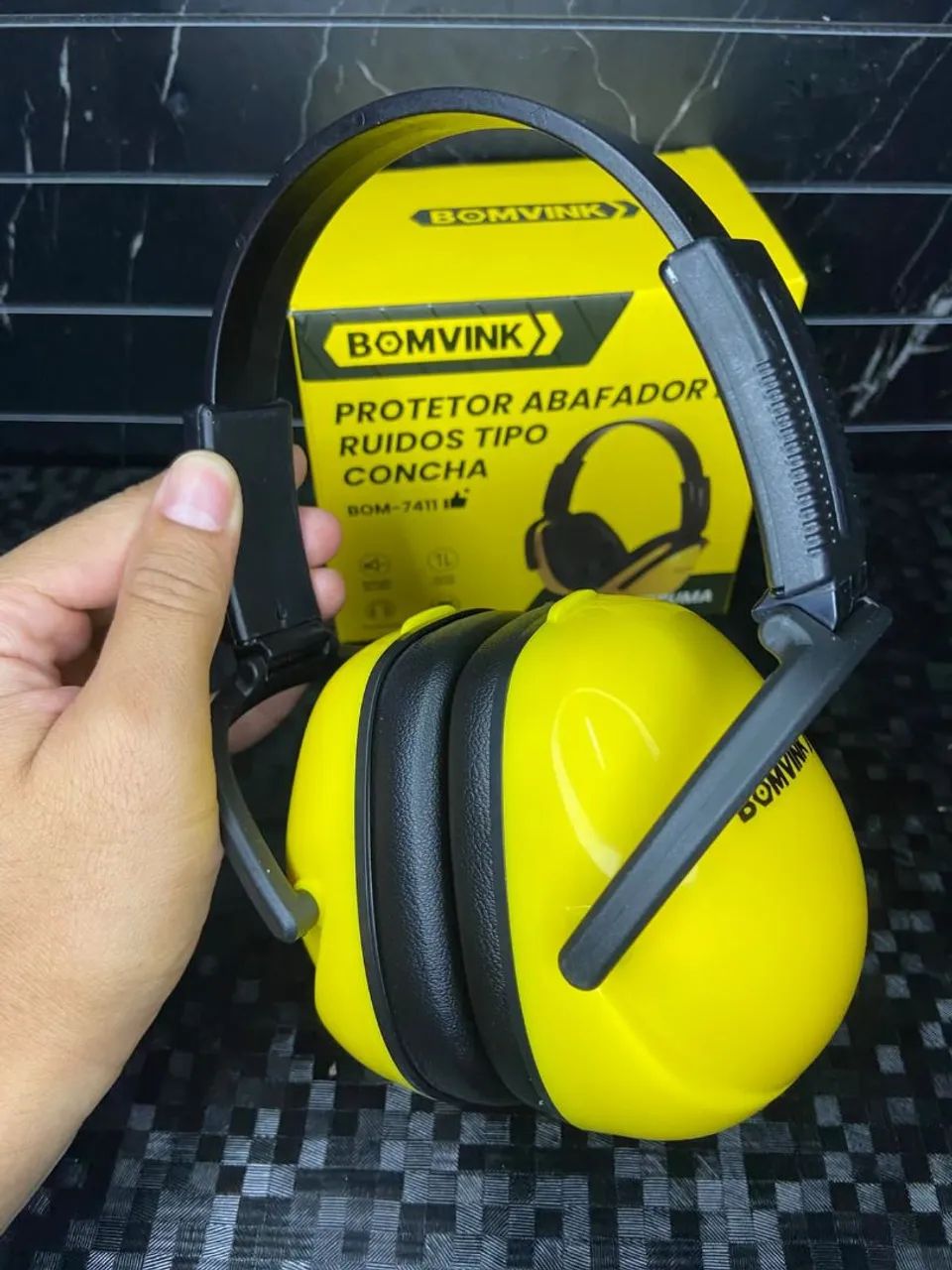 PROTETOR ABAFADOR DE RUÍDOS TIPO CONCHA BOMVINK BOM-7411 - Foto 2
